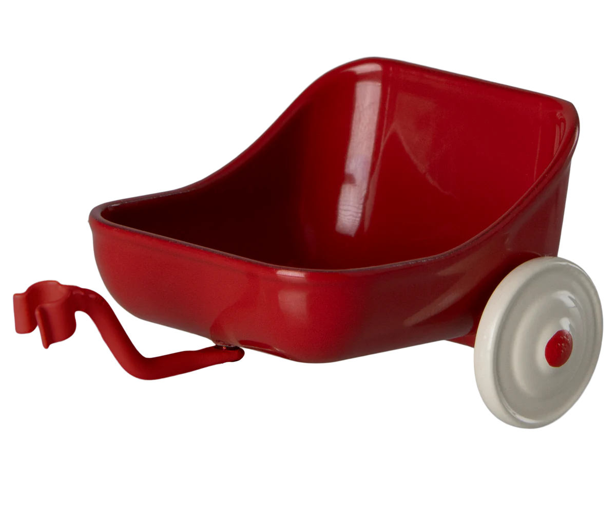 Chariot rouge pour vélo