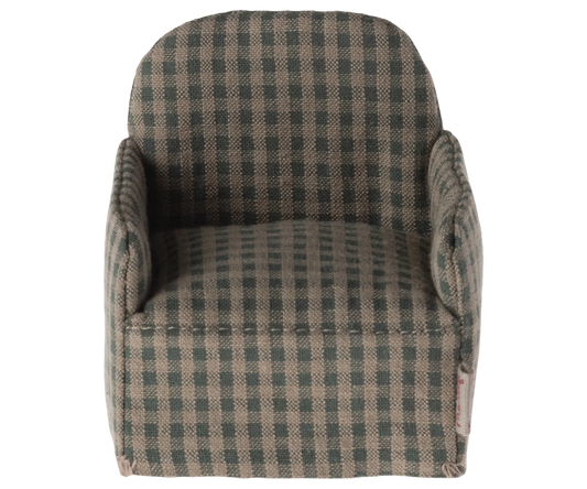 Fauteuil vichy vert pour souris