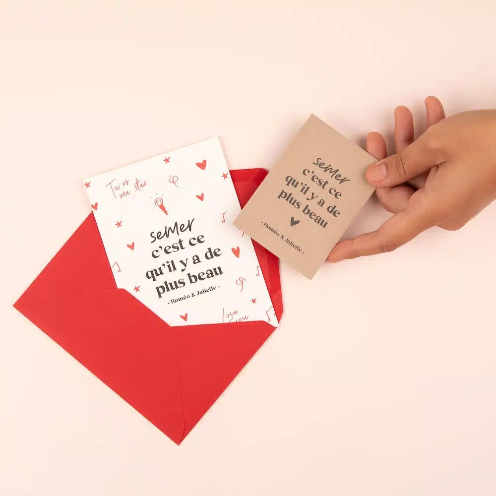 Carte d'amour à graine - Semer c’est ce qu’il y a de plus beau