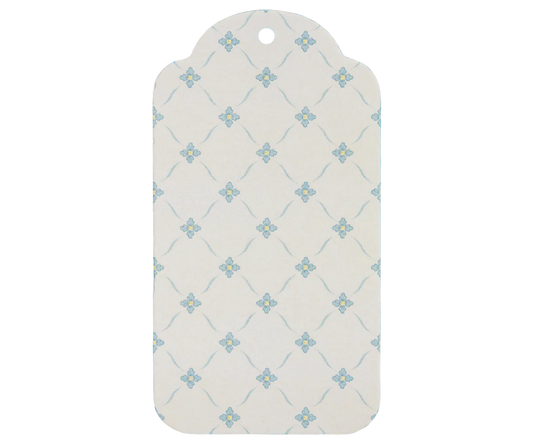 Étiquettes cadeau fleurs bleues