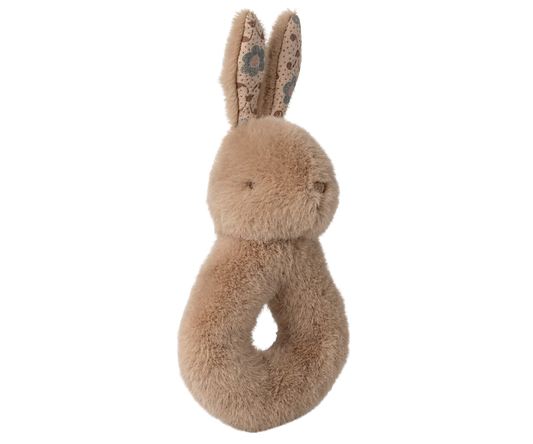 Coffret hochet lapin crème pêche