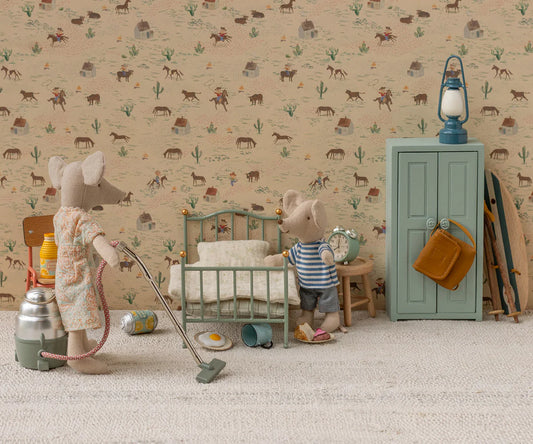 Lit vintage pour souris - menthe