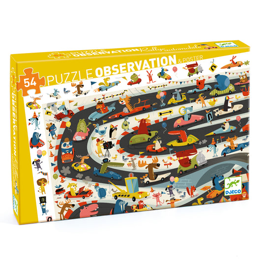 Puzzle d'observation - Rallye automobile