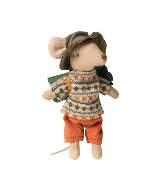 Souris campeur et son duvet (short orange)