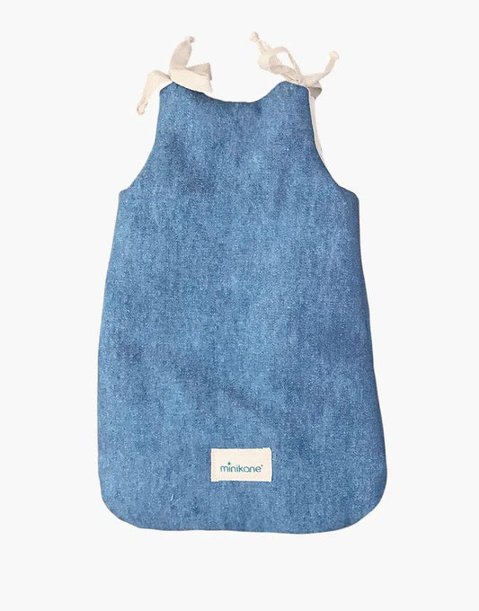 Turbulette à nouettes en jean pour poupée 28 à 37 cm