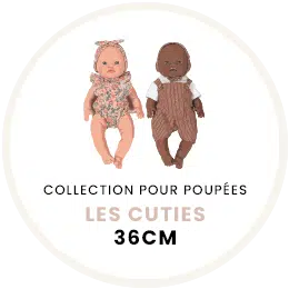 Gilet Gil en tricot crème pour poupée