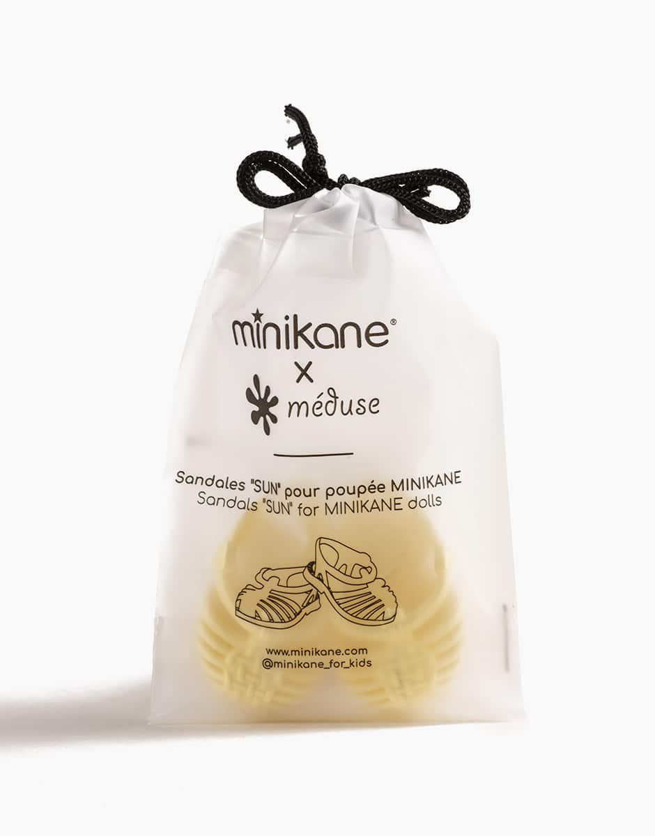 Sandales méduse jaune paille