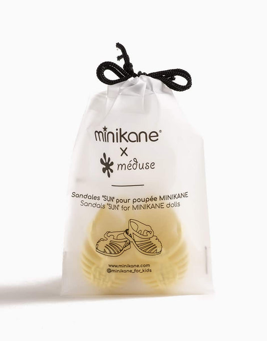 Sandales méduse jaune paille