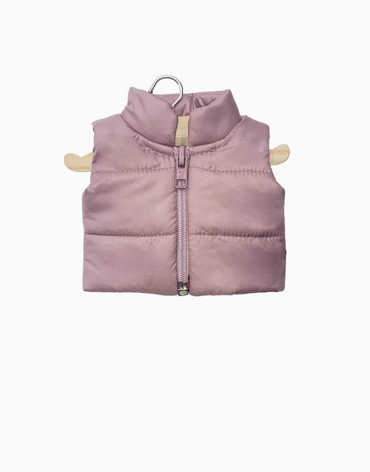 Doudoune sans manches Bernard orchidée foncée et son pochon