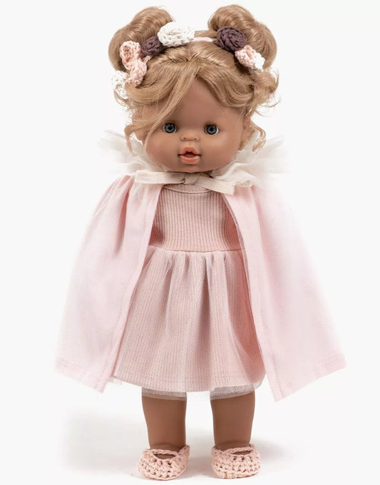 Gordis - Cape de danseuse Oxana en jersey rose pâle et tulle écru