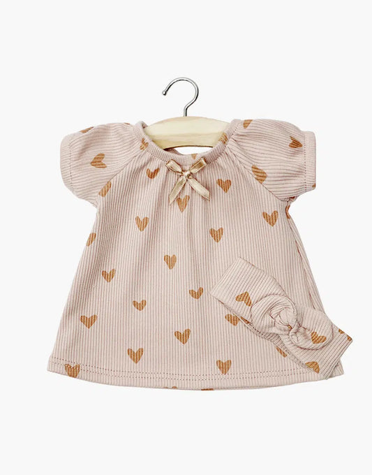 Gordis - Chemise de nuit Sabrina et son headband petits coeurs roses