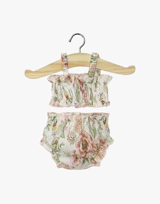 Maillot de bain rétro 2 pièces Océane en coton Lili-Rose