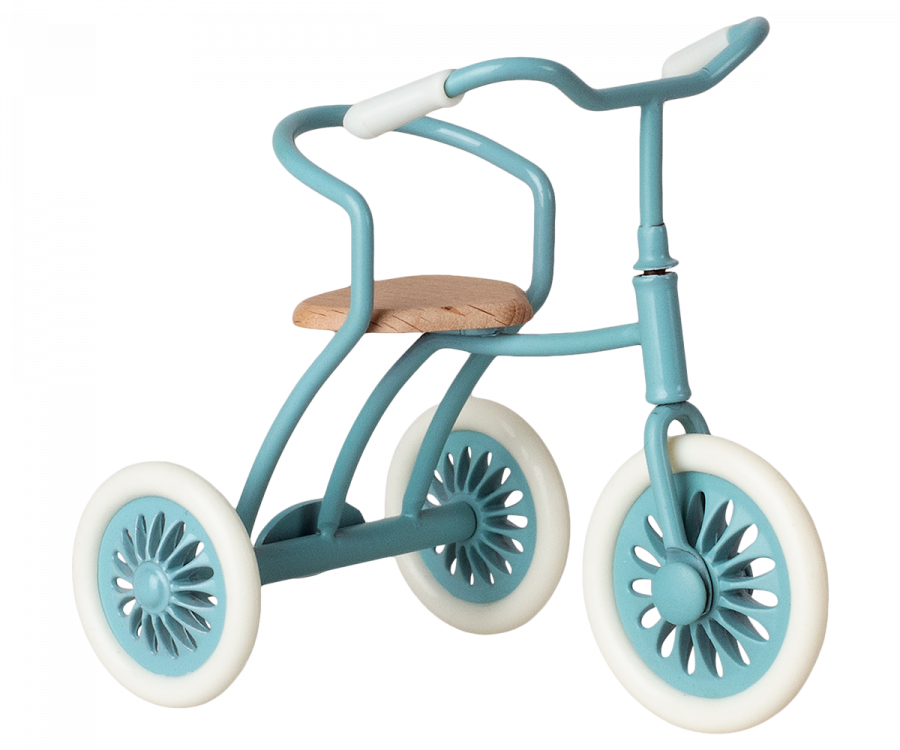 Vélo bleu pour souris et son abri