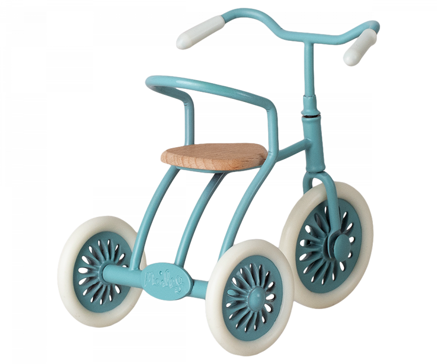 Vélo bleu pour souris et son abri