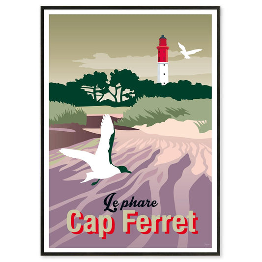 Affiche Cap Ferret Mouette