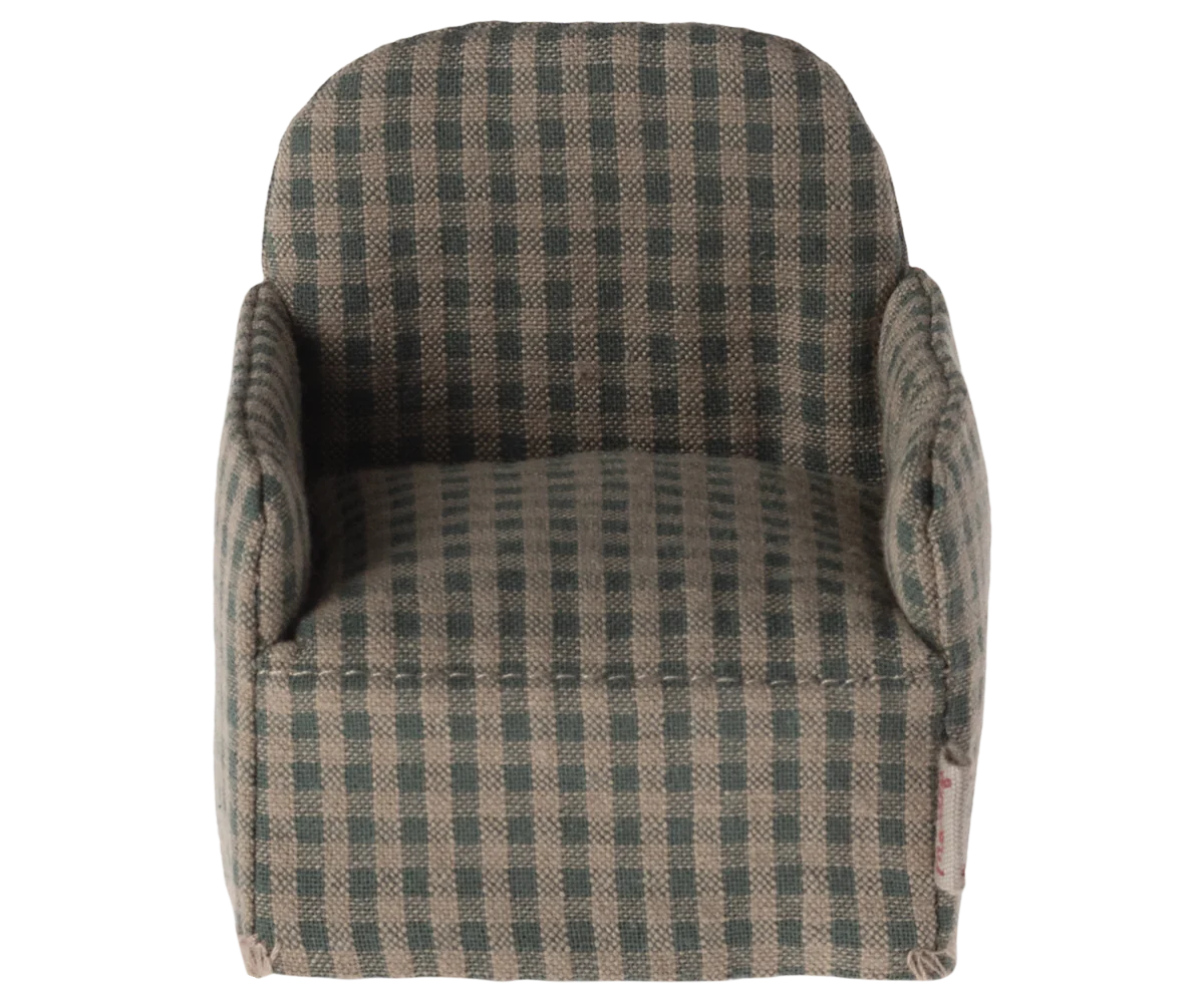 Fauteuil vichy vert pour souris