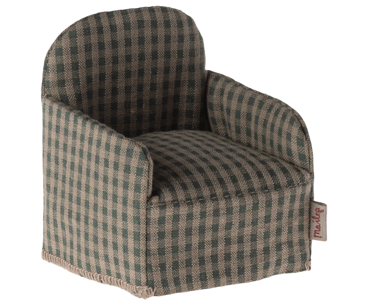 Fauteuil vichy vert pour souris