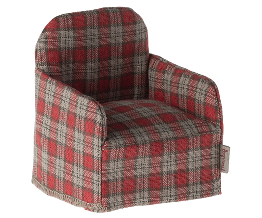 Fauteuil vichy rouge pour souris