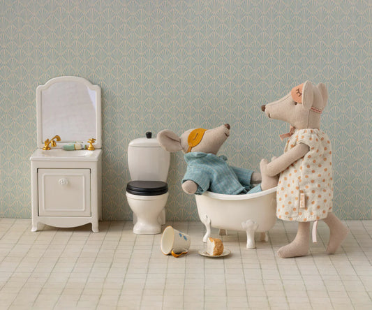 Meuble de salle de bain - blanc cassé