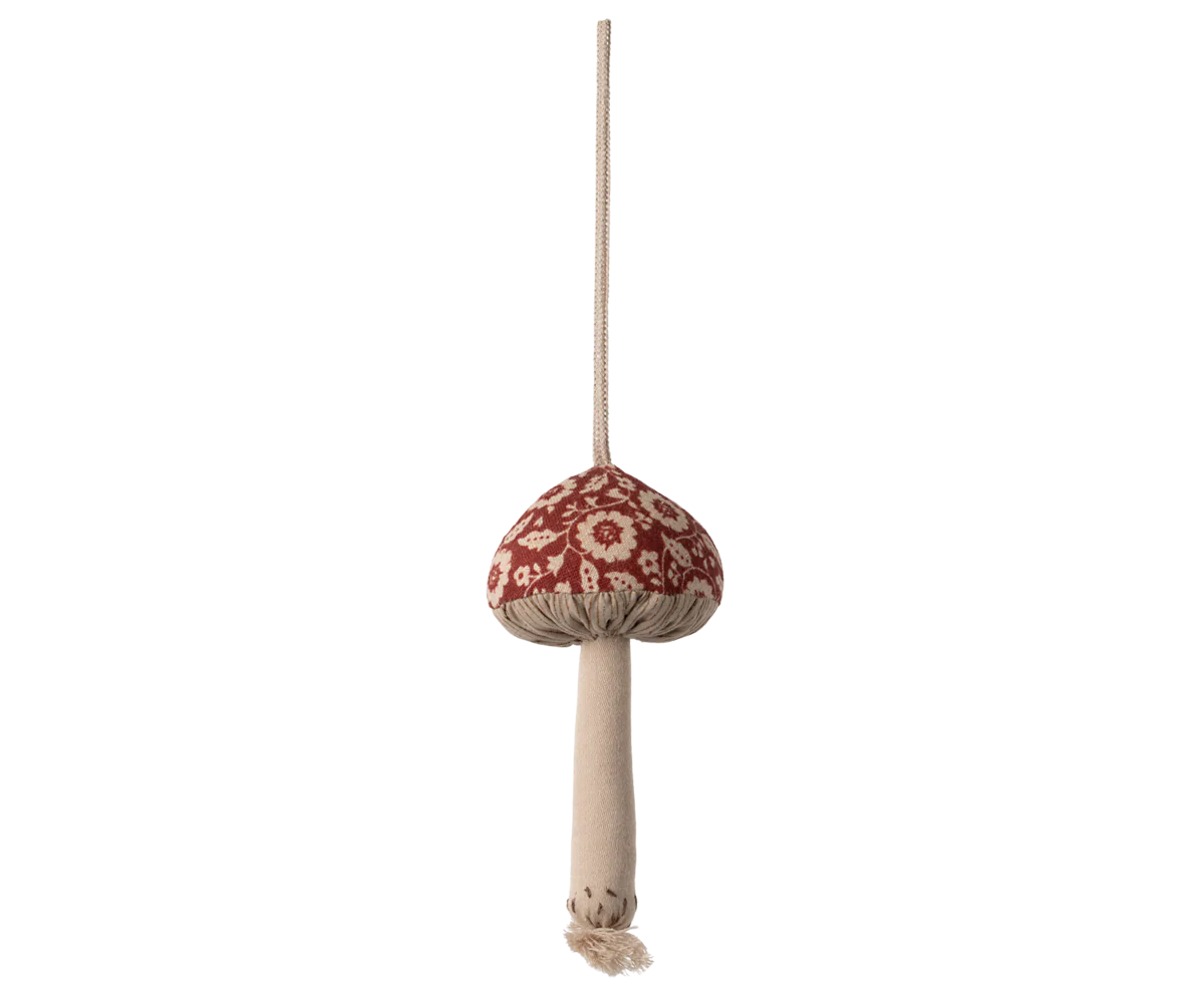 Champignon fleurs rouge décoration Noël 2024