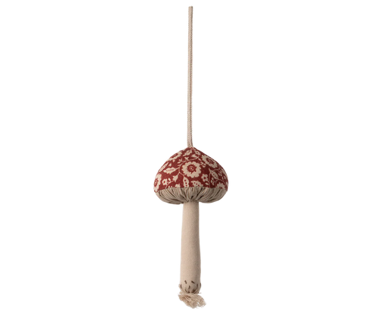 Champignon fleurs rouge décoration Noël 2024