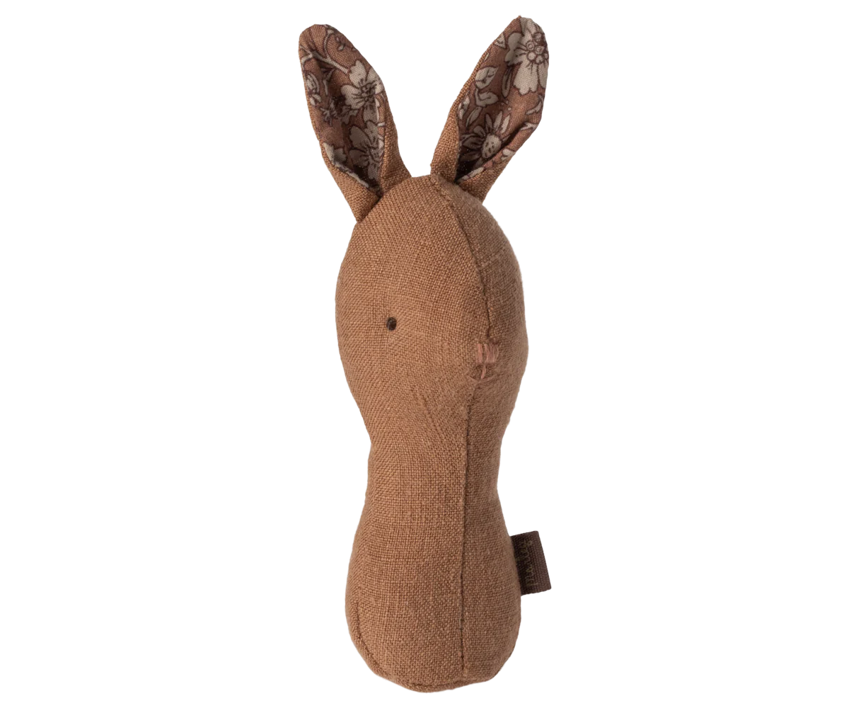 Hochet lapin lullaby friends chocolat