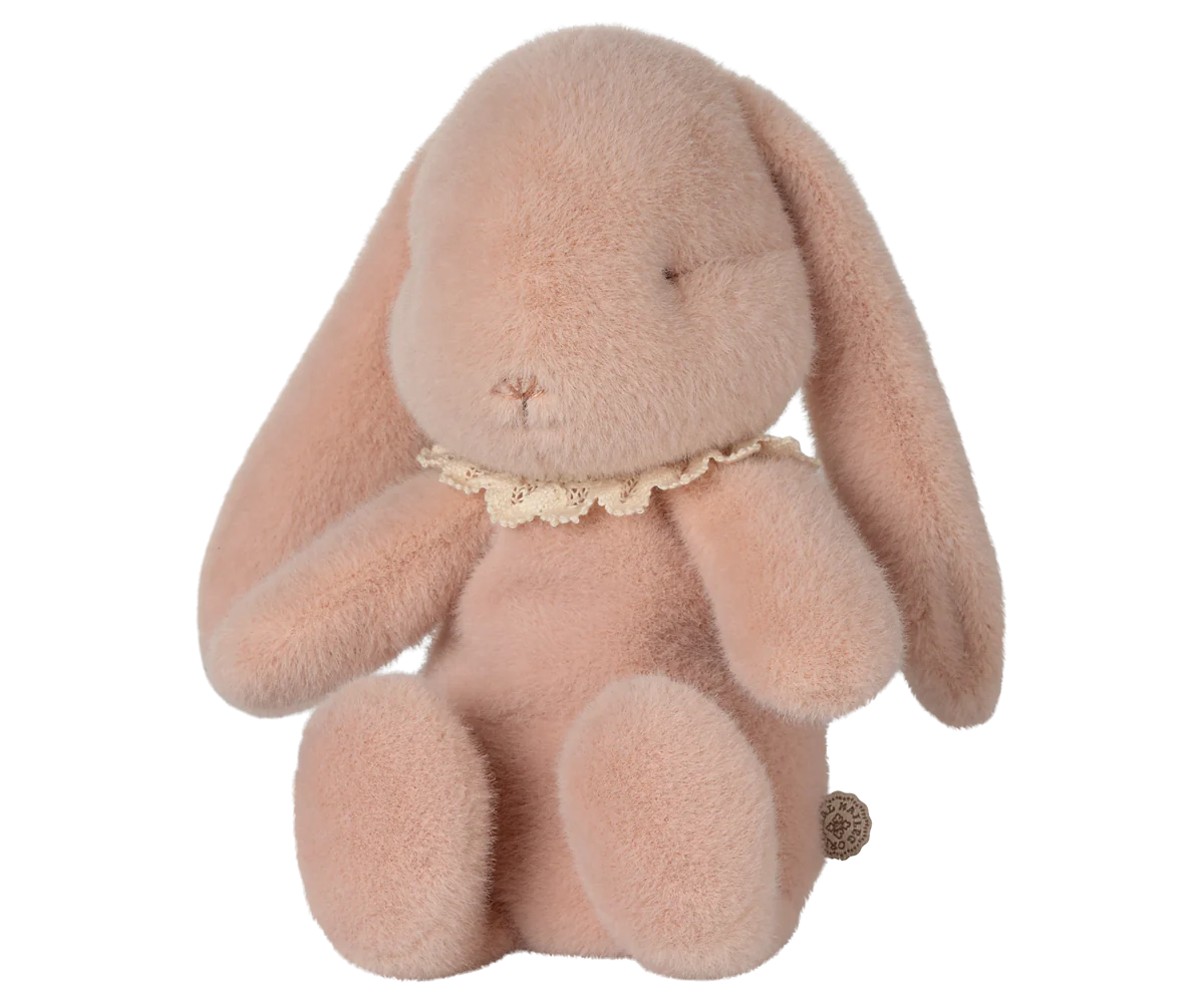 Oeuf de Pâques avec lapin bunny rose poudre