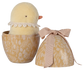 Oeuf de Pâques avec peluche poussin