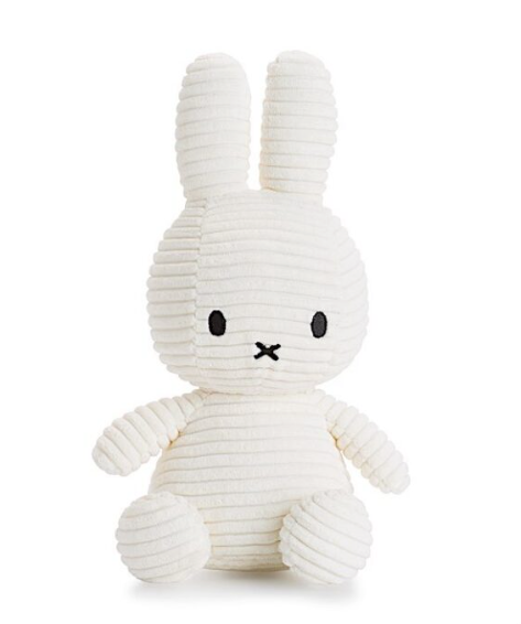 Miffy Velours Côtelé 23cm (Blanc)