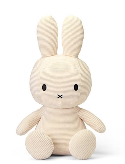 MIFFY VELOURS CÔTELÉ 70CM - Blanc