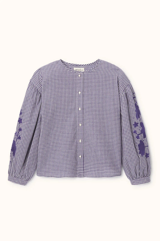 Blouse brodée Binu violet