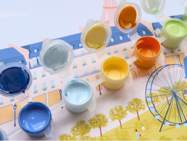 Coffret peinture au numéro - Un printemps à Paris