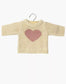 Pull coeur en tricot pour poupée