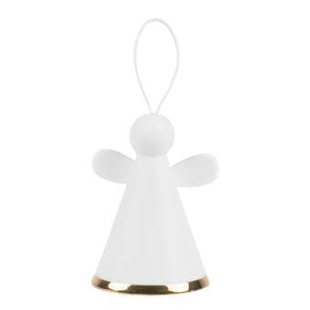 Petit ange en porcelaine- Bell Angel golden stripes