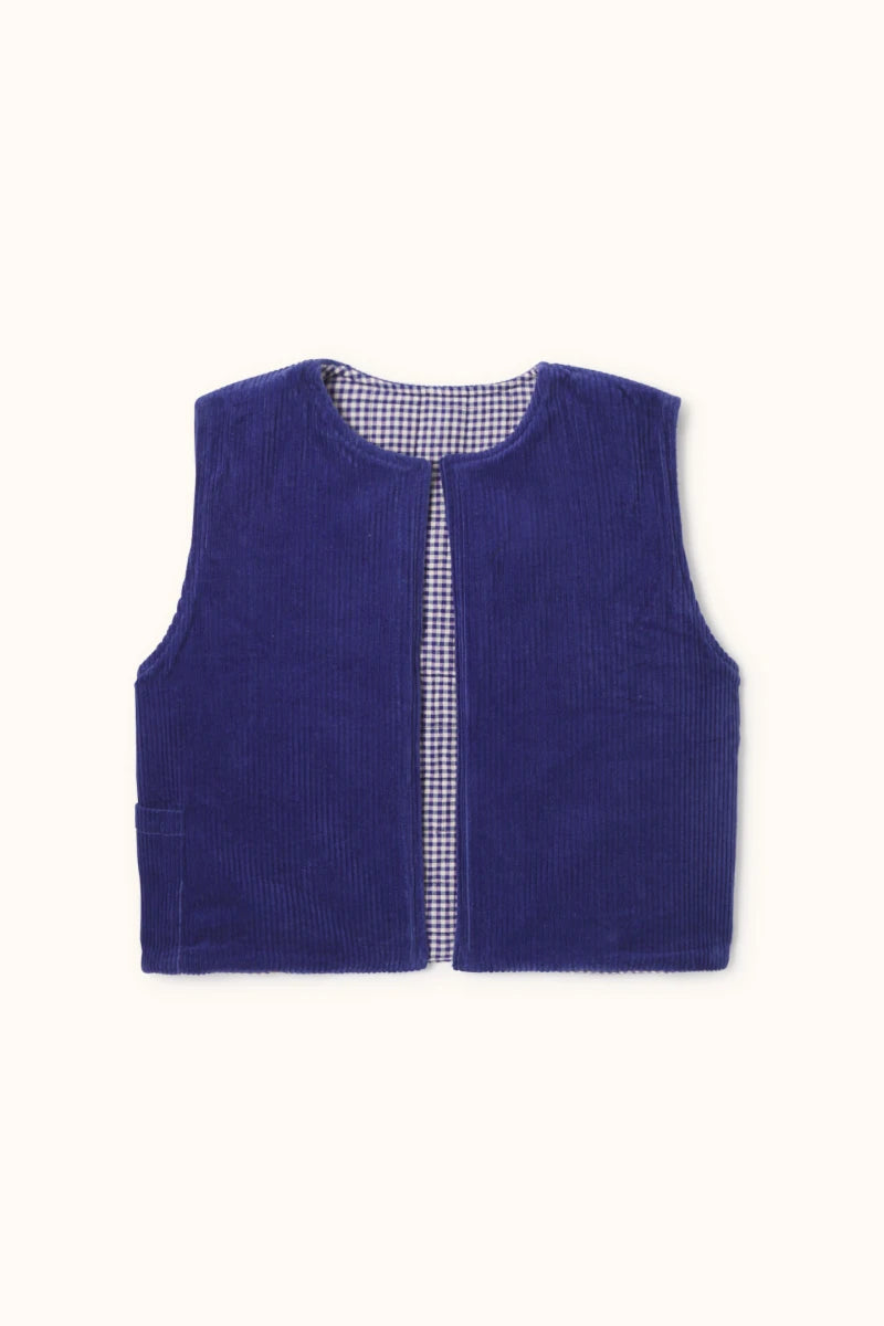 Gilet Sakara khadi violet réversible