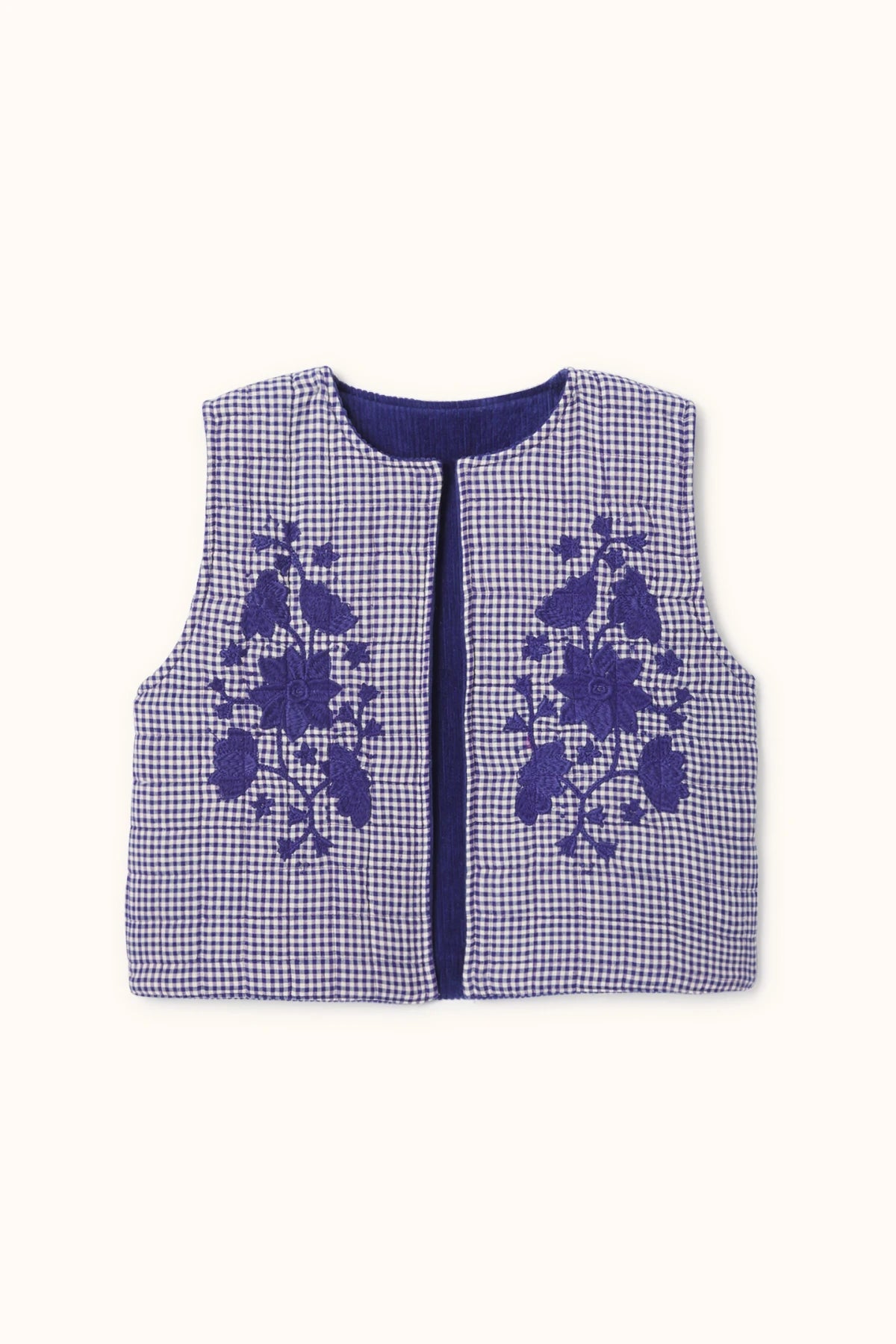 Gilet Sakara khadi violet réversible