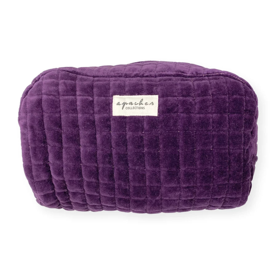 Grande trousse de toilette Gaya Velours prune