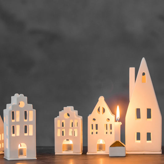 Mini lampe en porcelaine- Small Lighthouse Manor house