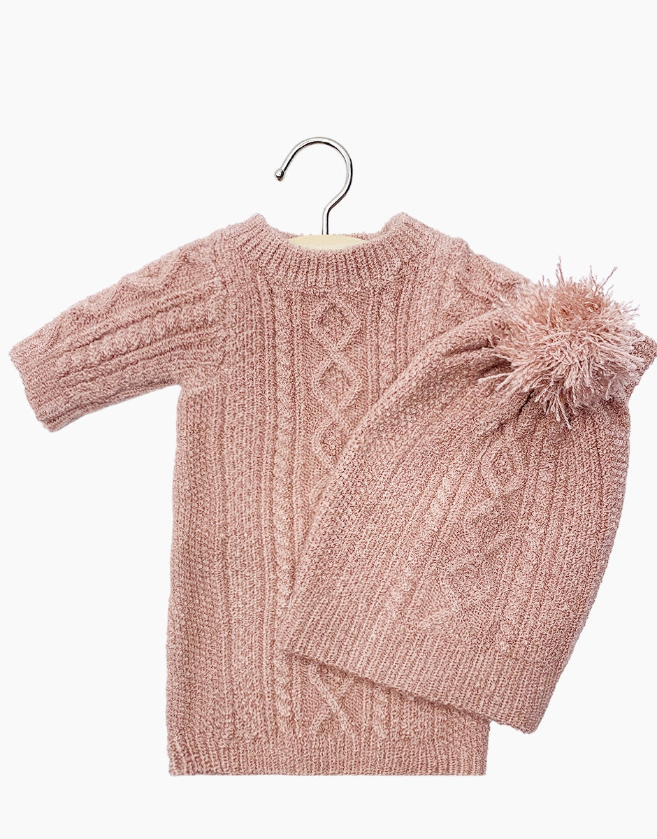 Ensemble tricot Sophia rose thé