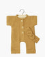 Babies - Combinaison Lili en gaze de coton camel et son headband