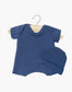 Babies - Ensemble body shorty et bonnet en jersey bleu navy