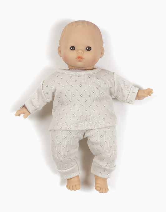 Babies - Pyjama Morgan en coton pointillé lin