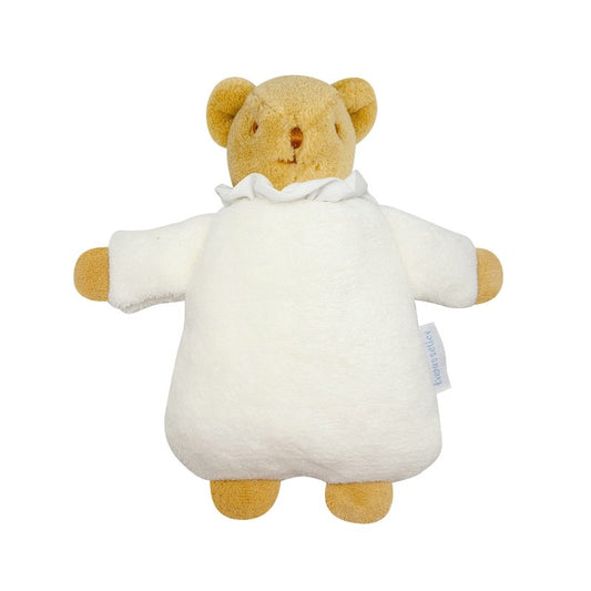 Doudou hochet ours nid d'ange Ivoire 20 cm