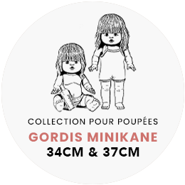 Couffin pour poupée gaze de coton rose