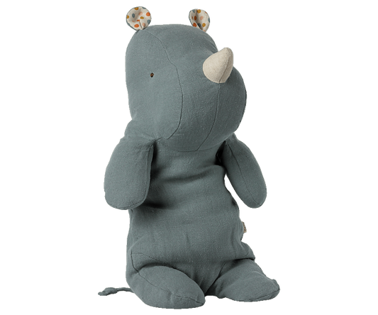 Rhino dusty blue Medium Safari Friends