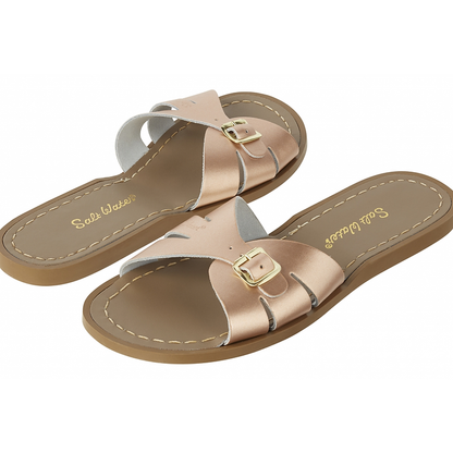 Sandales slide rose gold