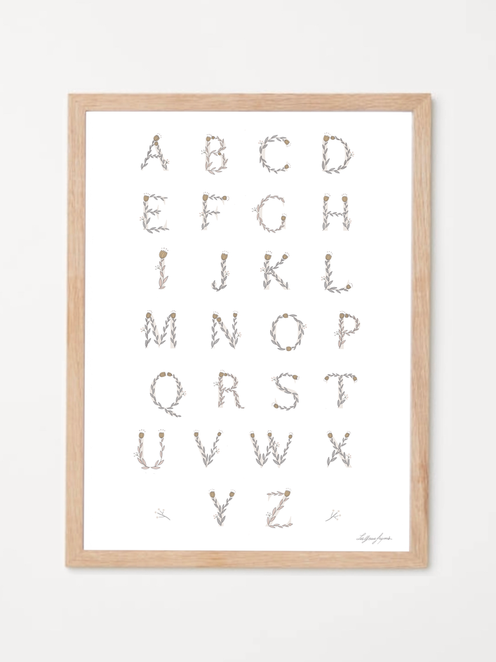 Affiche Alphabet bucolique