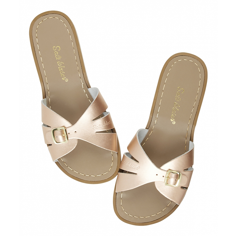 Sandales slide rose gold