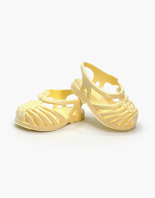 Sandales méduse jaune paille