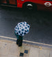 Mini parapluie tweed noir CAMDEN